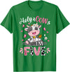 Cow Themed Birthday Party Supplies For Girl 5th Holy Cow I'm Five 5 Years Old 5th Birthday Girl Outfit T-Shirt - Kelly Green