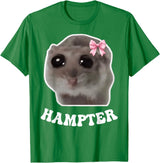 Hampter Sad Hamster Meme Hamster Lover Oddly Specific Memes T-Shirt - Kelly Green