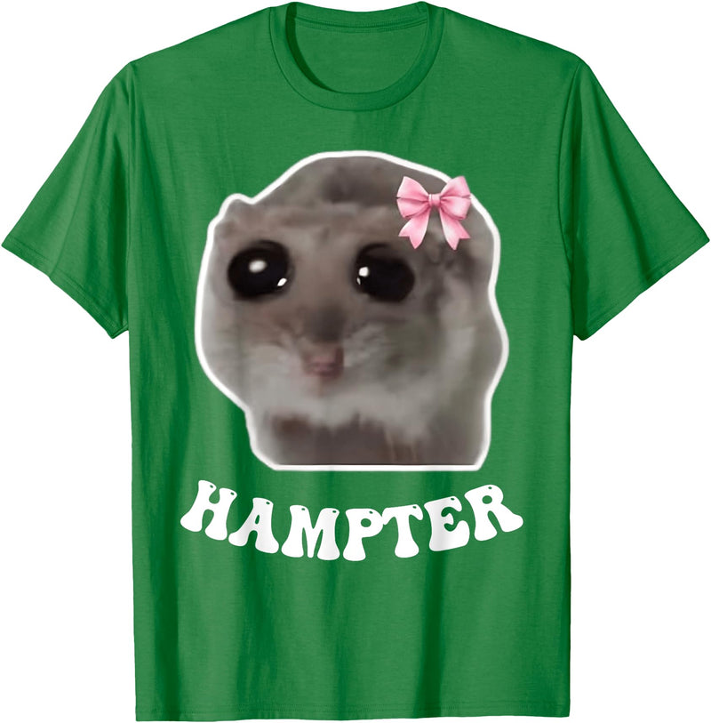 Hampter Sad Hamster Meme Hamster Lover Oddly Specific Memes T-Shirt - Kelly Green
