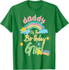 Birthday Girl Rainbow Matching Family Daddy Of The Birthday Girl Llama Matching Family T-Shirt - Kelly Green