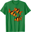 Freshwater Fish Fun Clown Loach Fish Aquarium Design-Tiger Botia T-Shirt - Kelly Green
