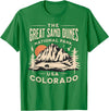Great Sand Dunes National Park Colorado USA Retro Great Sand Dunes National Park Colorado Hike Outdoors Retro T-Shirt - Kelly Green