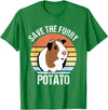 Vintage Guinea Pig Shirts and Gifts Save The Furry Potato Funny Guinea Pig T-Shirt - Kelly Green