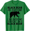 Cool American Black Bear Lovers gifts costume Black Bear Tee Funny American Bear Lover Animal T-Shirt - Kelly Green