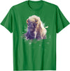 Rocky Mountain Wilderness designs Great Native American White Buffalo Sacred Spirit Animal T-Shirt - Kelly Green