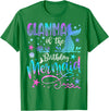 Birthday Mermaid Matching Family Tees Glamma of The Birthday Mermaid Matching 1St Birthday Girl T-Shirt - Kelly Green