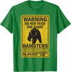 Montana Wildlife Nature Apparel Funny Glacier National Park Grizzly Brown Bear Souvenir Gift T-Shirt - Kelly Green