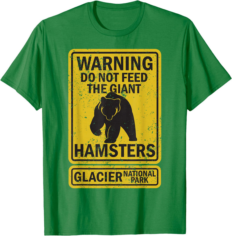 Montana Wildlife Nature Apparel Funny Glacier National Park Grizzly Brown Bear Souvenir Gift T-Shirt - Kelly Green