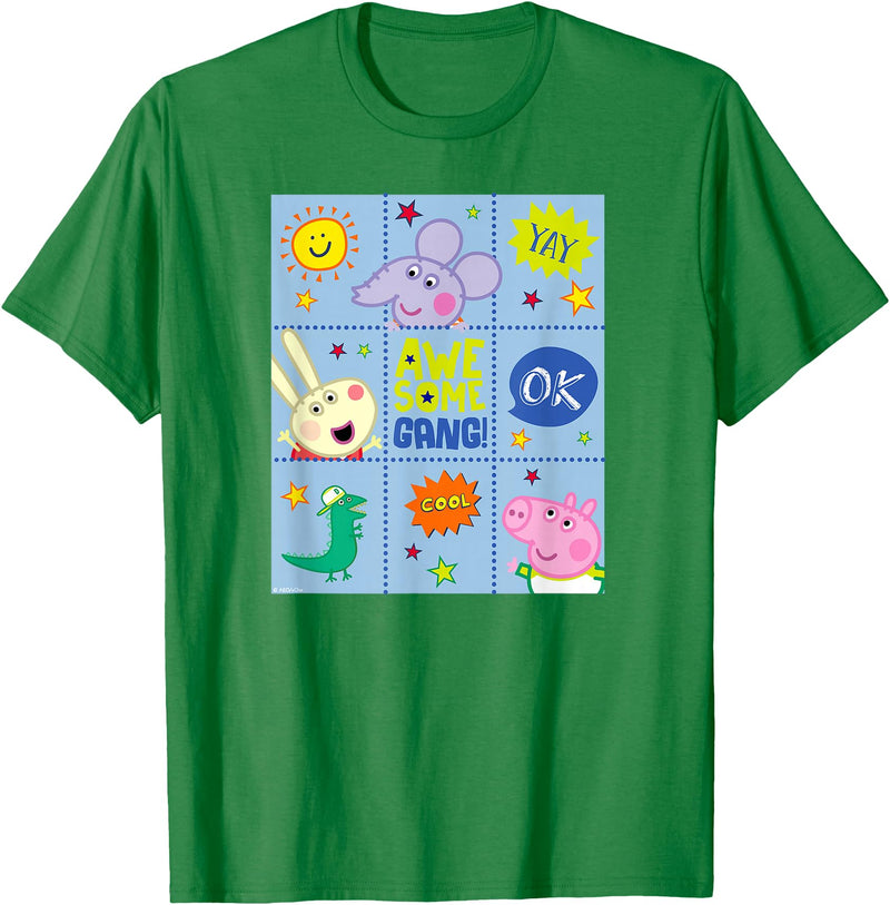 Peppa Pig - George Pig Awesome Crew T-Shirt - Kelly Green