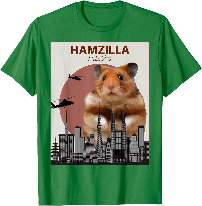 Funny Hamster T-Shirt Hamzilla- Cute Gift for Hamster Lovers T-Shirt - Kelly Green