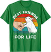 Retro Rabbit Best Friends for Life Funny Bunny Rabbit T-Shirt in Kelly Green