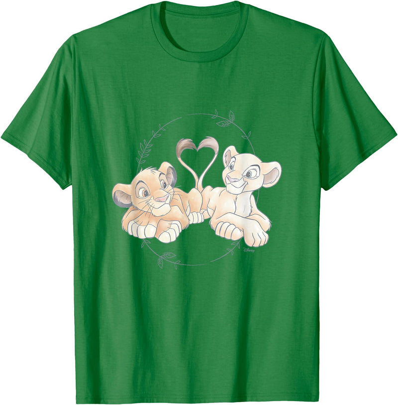 Disney The Lion King - Simba Nala Heart T-Shirt - Kelly Green