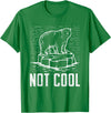 Climate Change Designs Polar Bear Against Climate Change Global Warming Design T-Shirt - Kelly Green