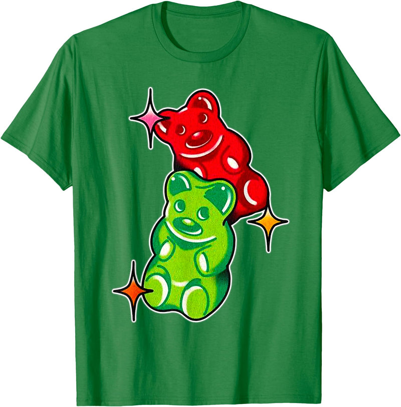 Urban Empyre Gummy Bear Candy Red Green T-Shirt - Kelly Green