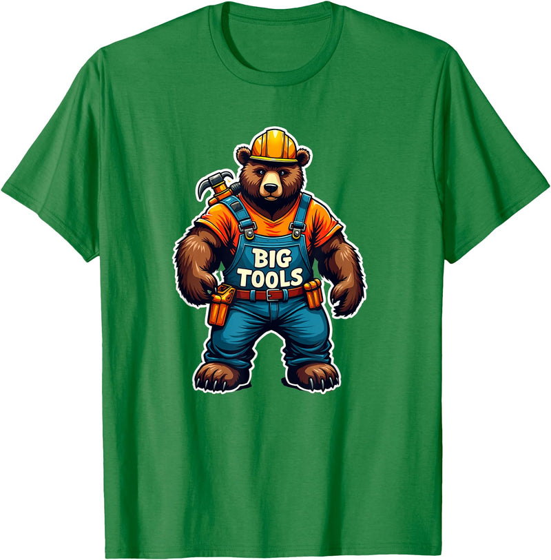 Jay Moe Design I Love Muscle Bear Funny Gay Big Tools LGBTQ Pride Vintage T-Shirt - Kelly Green
