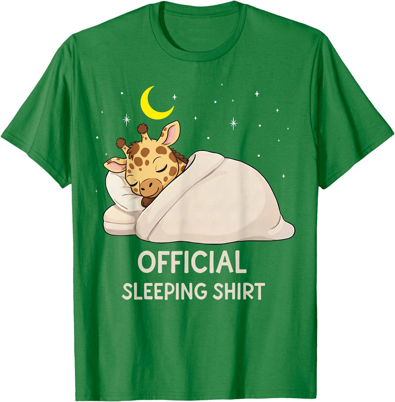 OfficialSleepshirtAxis1 Funny Giraffe Official Sleepshirt Pajama Zoo Boys Girls Kids T-Shirt - Kelly Green