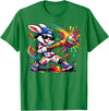 Funny Dripping Drip Rabbit Bunny Baseball Easter Men Boy Kid T-Shirt in Kelly Green