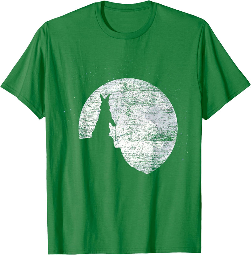 Pet Owner Gift Bunny Moon Rabbit T-Shirt in Kelly Green