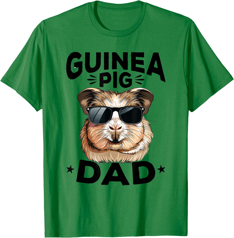 Funny Guinea Pig Pet Lover Rodent Lover Graphics Funny Guinea Pig Pet Lover Rodent Animal Guinea Pig Dad T-Shirt - Kelly Green