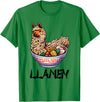 Alpaca LLama Lama Llamen Ramen Chinese Food Llamen Noodles Chinese Food Alpaca Llama Lover T-Shirt - Kelly Green
