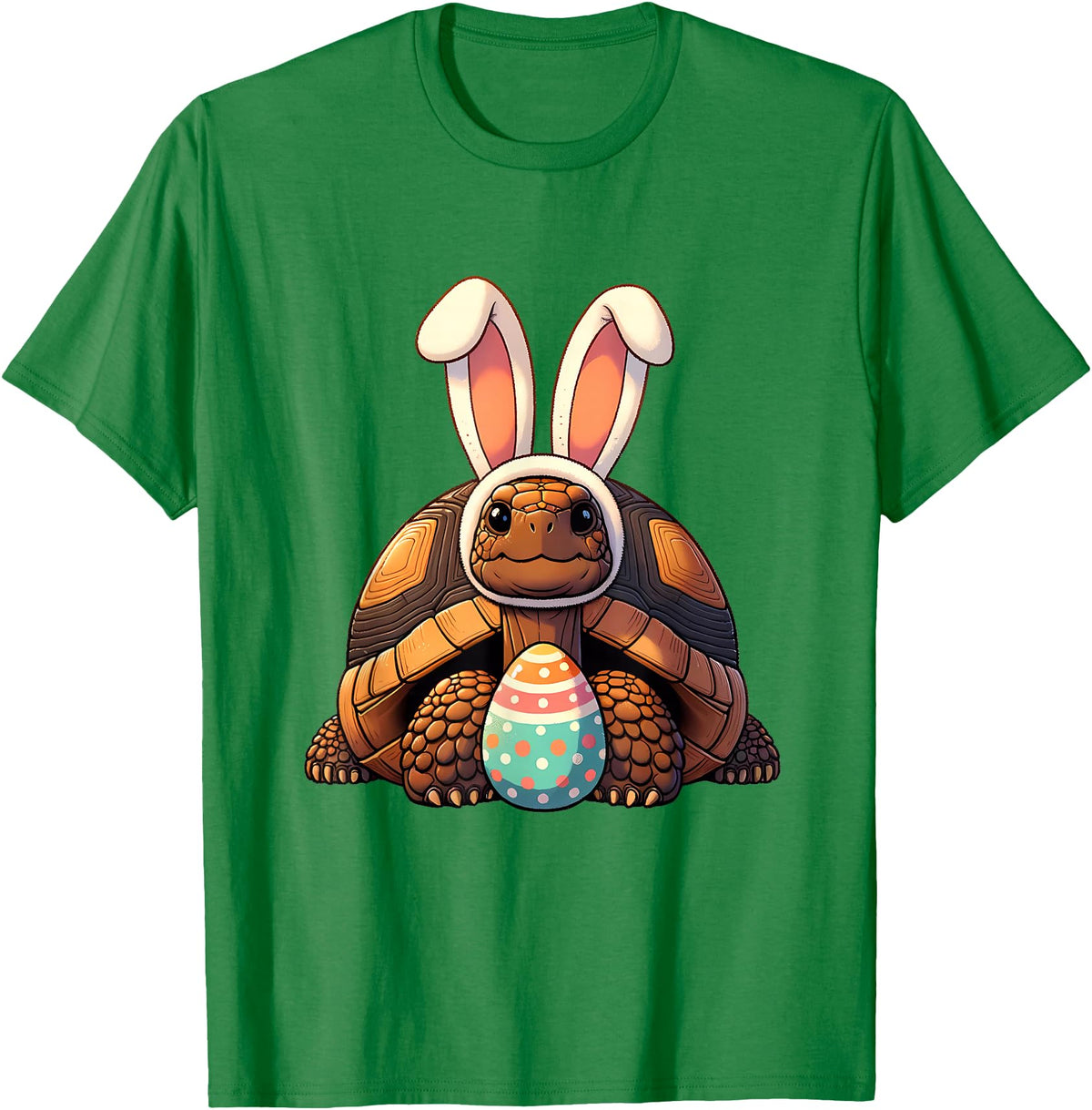Funny Easter Tortoise Lovers Egg Eggs Bunny Rabbit Funny T-Shirt in Kelly Green
