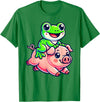 Cute Frog Pig Apparel Kawaii Frog Pig T-Shirt - Kelly Green