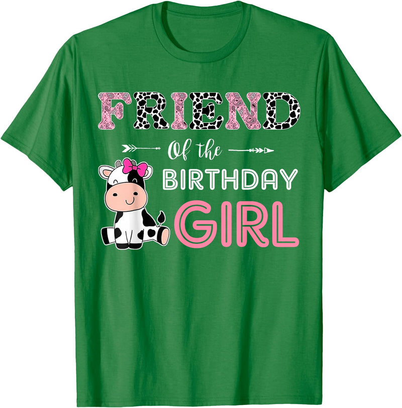 Cow Birthday Cow Lover Gifts For Family Men Woman Friend of The Birthday Girl Farm Cow Friend Matching Family T-Shirt -