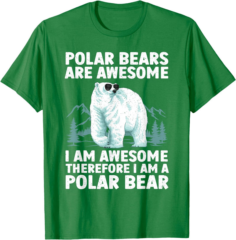 Polar Bear Gift Polar Bear Accessories & Stuff Polar Bear Art For Men Women Kids Arctic Polar Bear Lover T-Shirt - Kelly Green