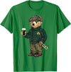 Teddy Bear Feeling Lucky St Patricks Women Men Cool Funny Teddy Bear Feeling Lucky Drinking St Patricks Day T-Shirt - Kelly Green