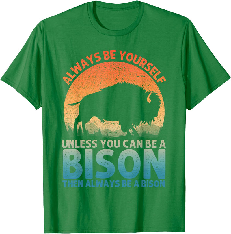 Bison Gift Bison Lover Accessories & Buffalo Stuff Cool Bison Design For Men Women Buffalo Animal Lovers Bison T-Shirt -