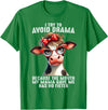 Funny Cow I Try To Avoid Drama Tee Shirt Cow I Try To Avoid Drama Because The Mouth My Mama Gave Me T-Shirt - Kelly Green