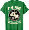 I’m fine, just on my hamster wheel of despair T-Shirt - Kelly Green