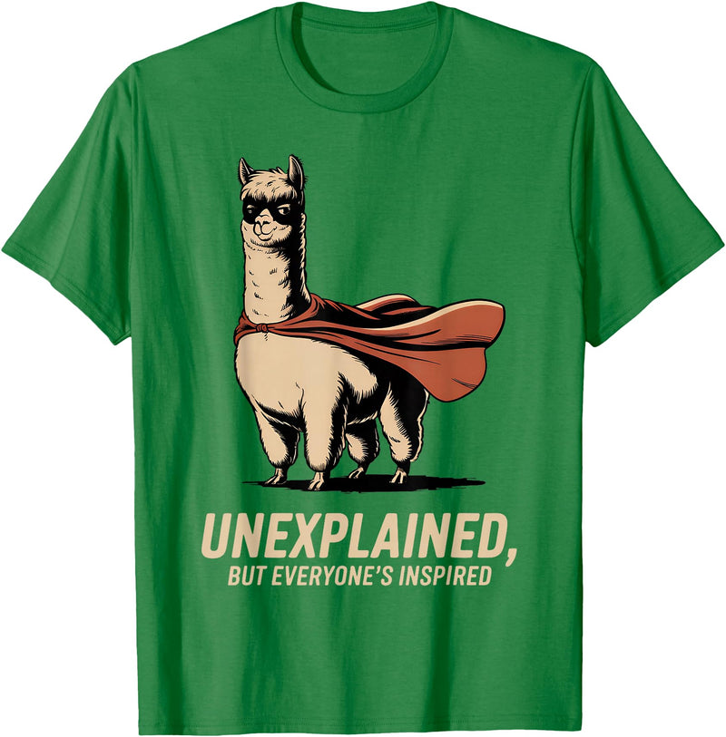Vintage Llama Adventures | Funny Animal Gifts Superhero Llama Alpaca Lover Retro 80s 90s Vintage Men Women T-Shirt - Kelly Green