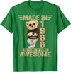 Vintage 60th Birthday 2026 Gifts Men Women 1966 60 Year Old Made in 1966 Teddy Bear 60th Birthday Men Women T-Shirt - Kelly Green