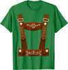 Bavarian Oktoberfest Halloween Costume Oktoberfest Costume Halloween Lederhosen T-Shirt - Kelly Green