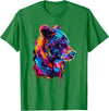 Bear Design Colourful Bear T-Shirt - Kelly Green