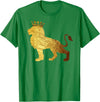King Lion Shirts 365 King of the Jungle Crown King Lion for Men & Boys Cool Lion T-Shirt - Kelly Green