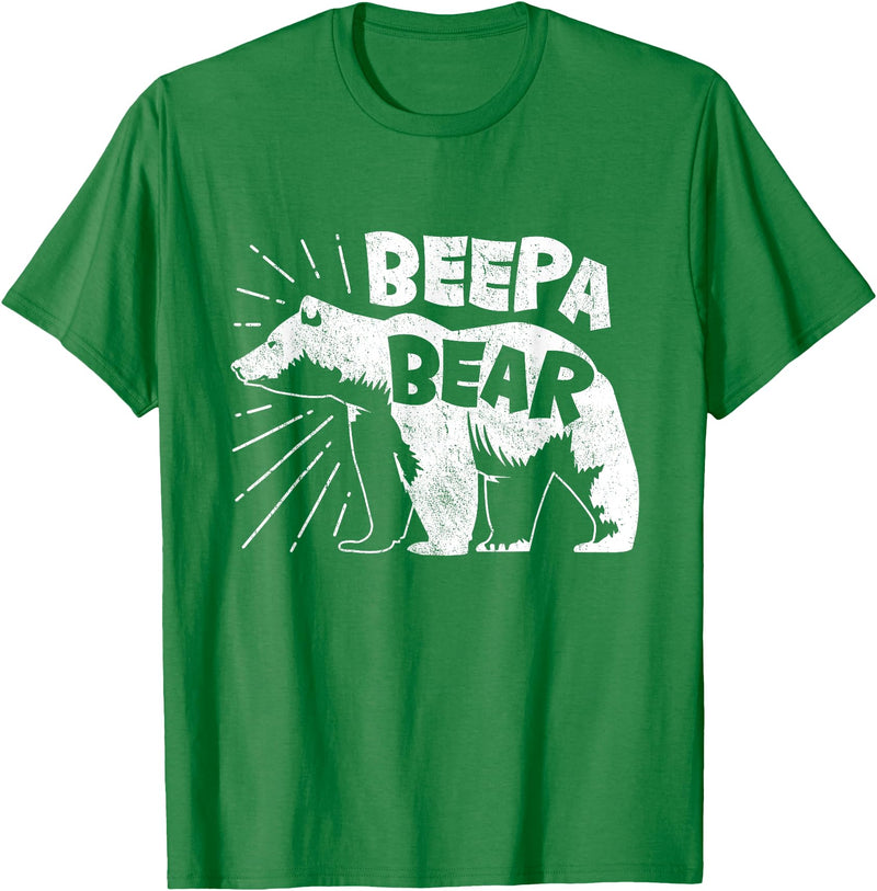 Mens Beepa Bear T-Shirt Father's Day Tee T-Shirt - Kelly Green
