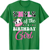 Cow Lover Birthday Men Women Kids Shirts & Gifts Uncle Of The Birthday Girl Family Matching Shirt Farm Cow T-Shirt - Kelly