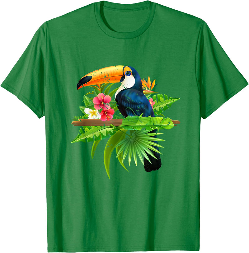 Toucan Bird Ornithologist Gift Idea Tropical Birds Exotic Summer Animal Toucan T-Shirt - Kelly Green