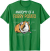 Guinea Pig Pet Owner Anatomy of A Furry Potato Funny Guinea Pig Lover T-Shirt - Kelly Green
