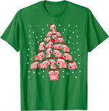 Pig Christmas Tree Funny Xmas Gifts Apparel Pig Christmas Tree Funny Pig Lover Gift Idea for Xmas Tree T-Shirt - Kelly Green