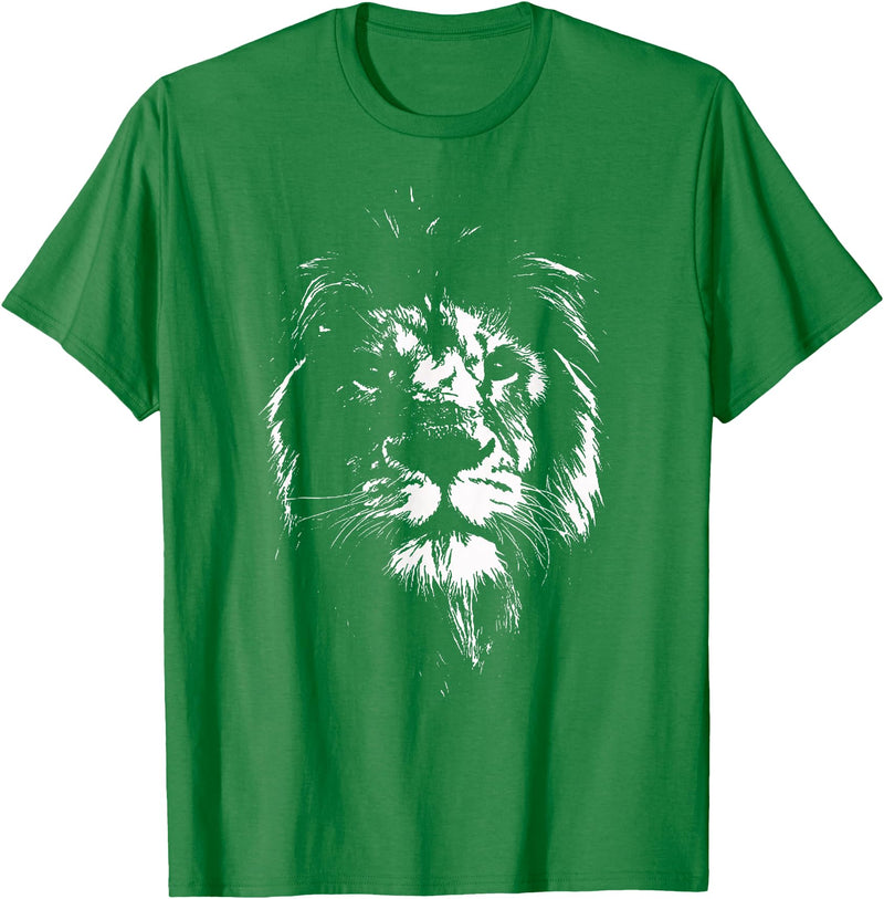 Löwe Löwen Tiere Motiv Lion Africa Lion Shirt Animals Lion Head Lion Mane Gift T-Shirt - Kelly Green