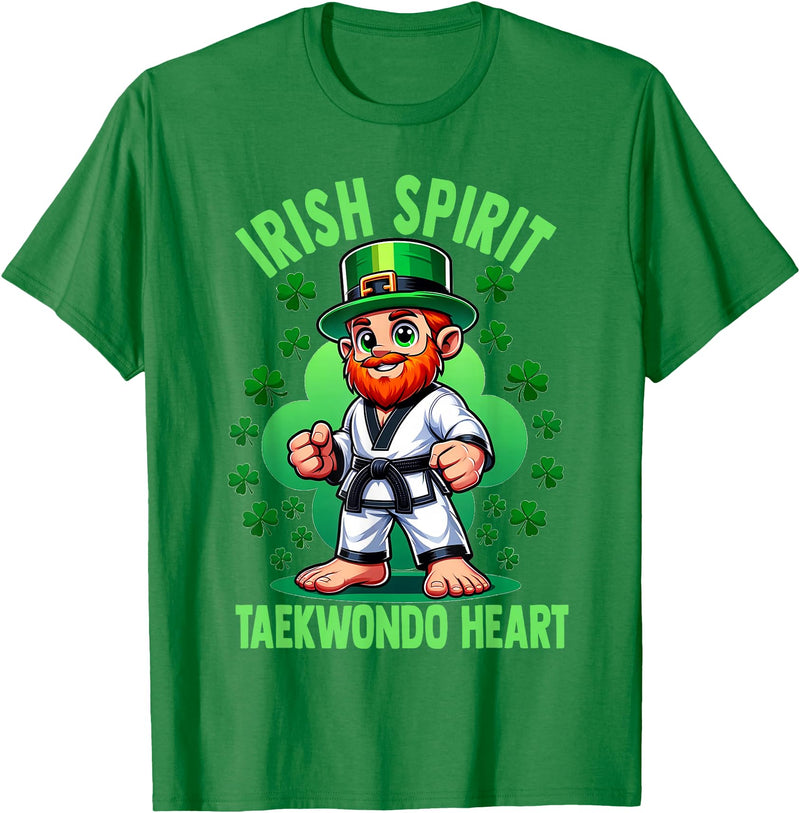 Buffalo Taekwondo Karate and Martial Arts Tees St Patricks Day Martial Arts Irish Spirit Taekwondo Heart T-Shirt - Kelly