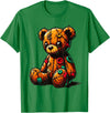 Colorful Teddy Art Cool Teddy Tattered Teddy Bear tshirt Cute Teddy Bear T-Shirt - Kelly Green