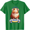 Guinea pig Video Game cavy Gift Guinea pig Gamers Funny guinea pig and Video Gamer Lover fluffy cavy Gamers T-Shirt - Kelly Green
