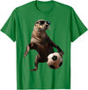 Animal Soccer Design Sea Lion Soccer T-Shirt - Kelly Green