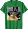 Hamster Deadlift Training Funny Cute Rat Weightlifting Meme T-Shirt - Kelly Green