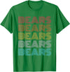 Bears Shirt Vintage Retro Apparel Retro Vintage Bears T-Shirt - Kelly Green