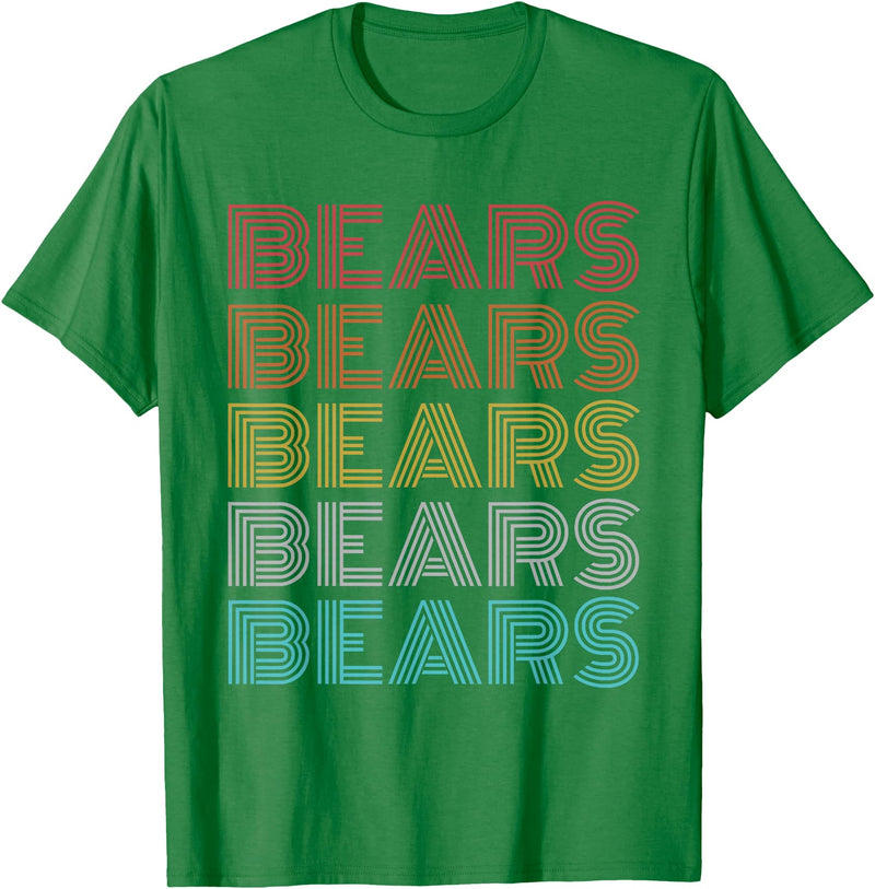 Bears Shirt Vintage Retro Apparel Retro Vintage Bears T-Shirt - Kelly Green